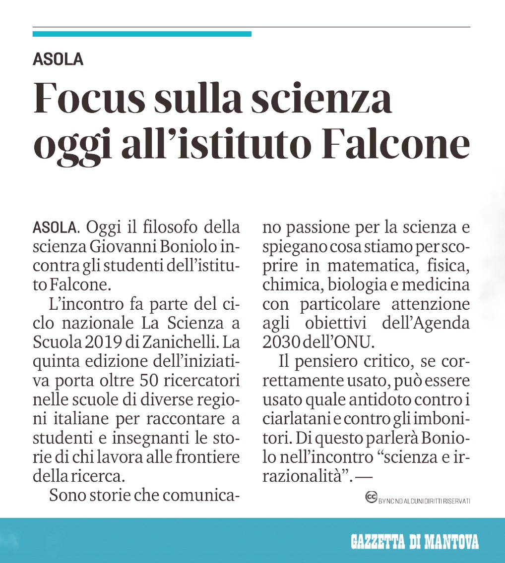 Gazzettadimantova falcone scienza 5novembre2019