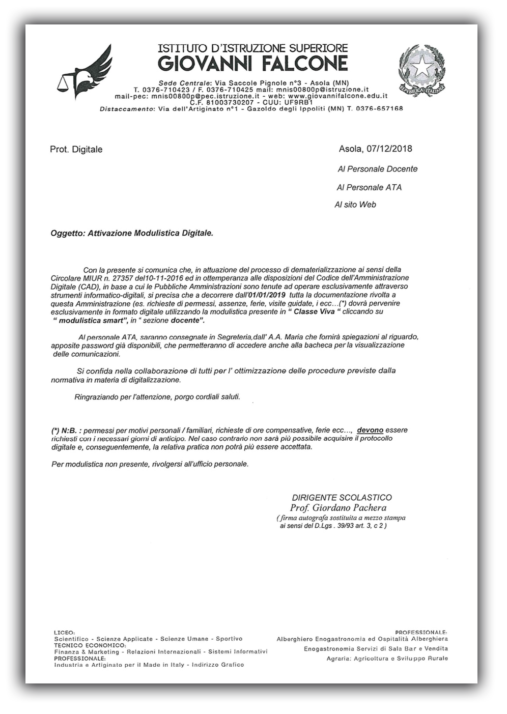 circolare modulistica smart