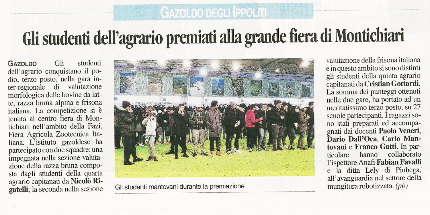la voce di mantova studenti agrario falcone premiati montichiari fiera